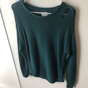 Green long sweater